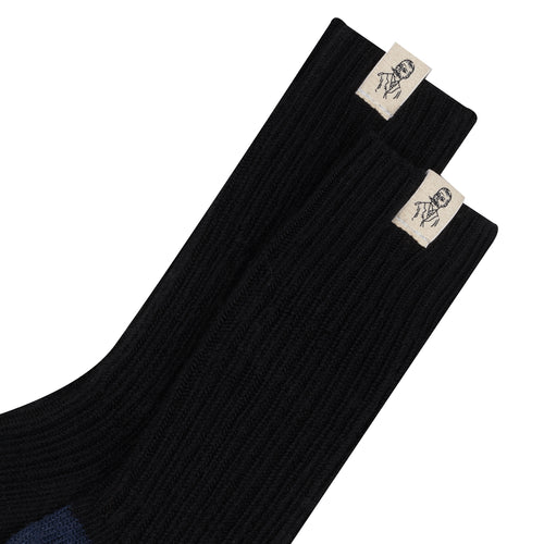 Chaussettes épaisses en Laine Française – Noir et Marine - Atelier Tuffery