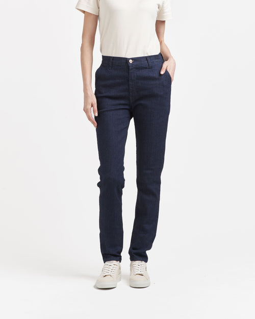 Chino femme ajusté taille haute Brut Coton Bio - Léonie - Atelier Tuffery