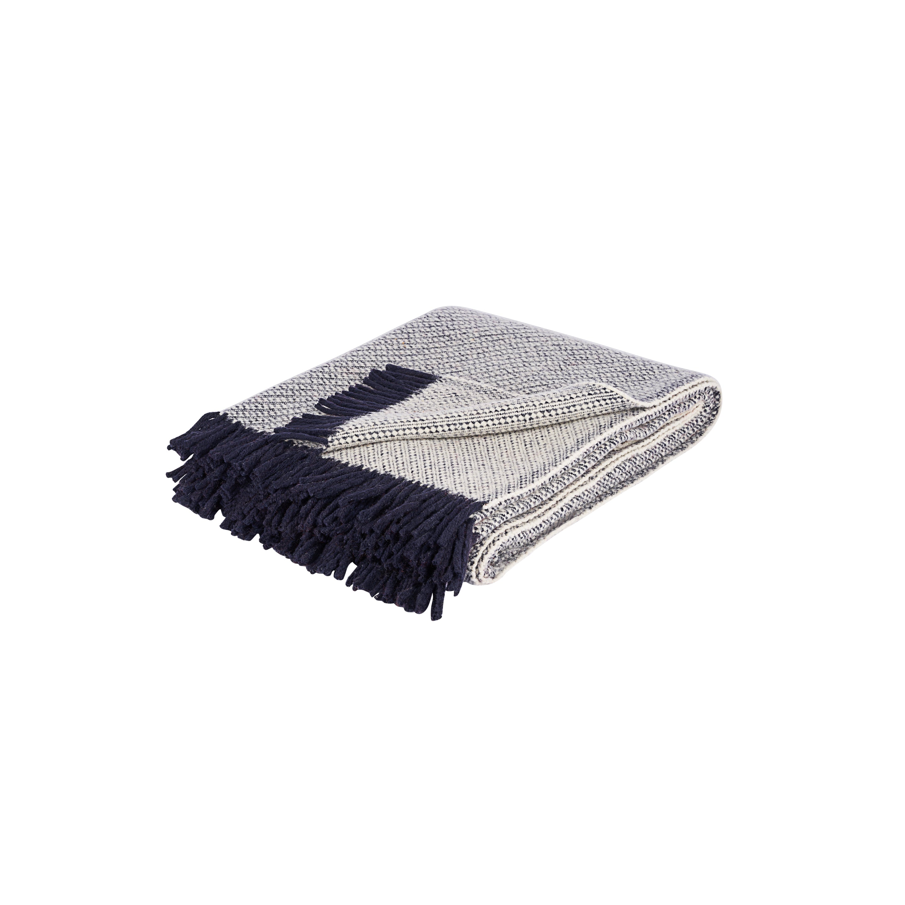 Plaid en Laine Naturelle de Lozère – Motif Grosse côte | Atelier Tuffery