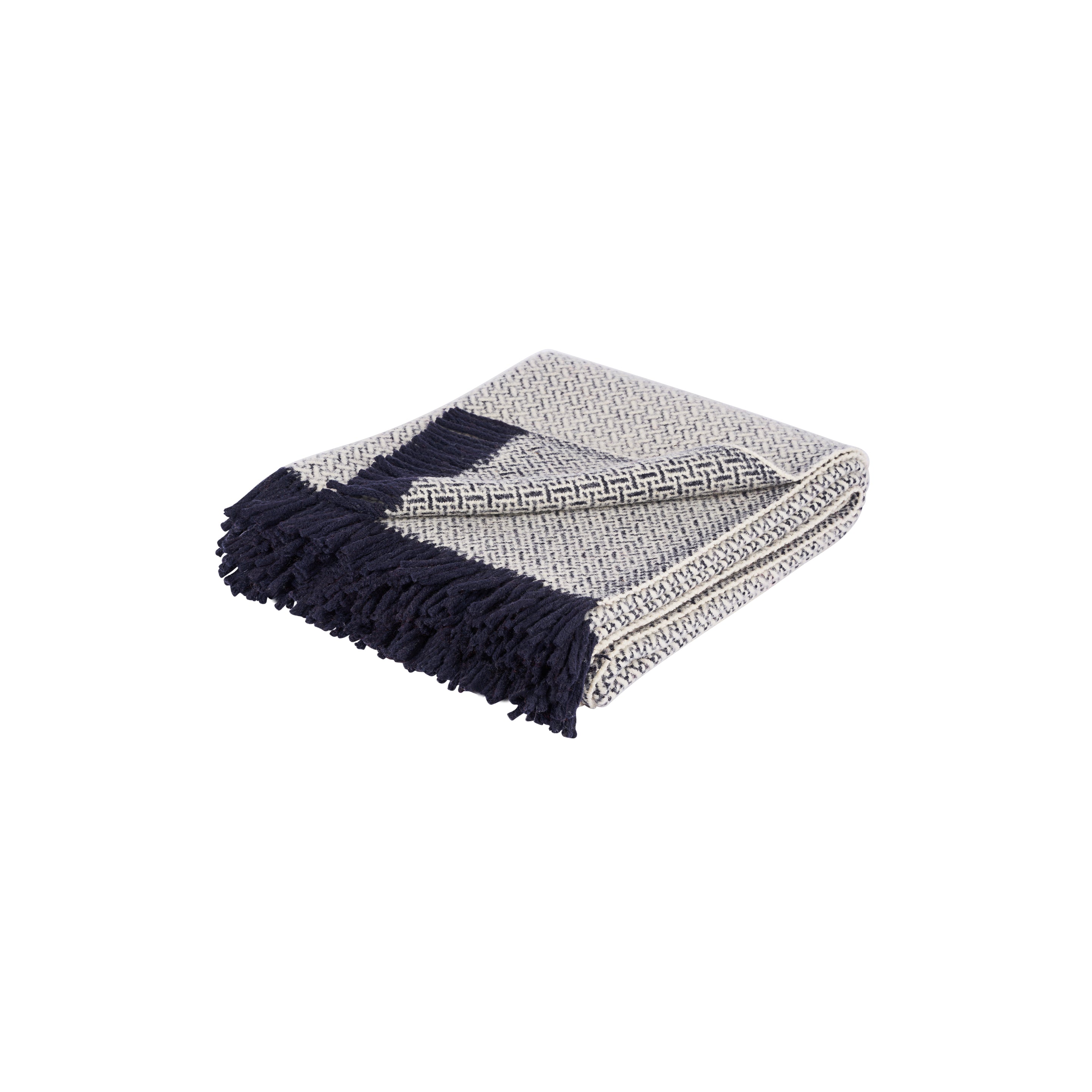 Plaid en Laine Naturelle de Lozère – Motif Cannage | Atelier Tuffery