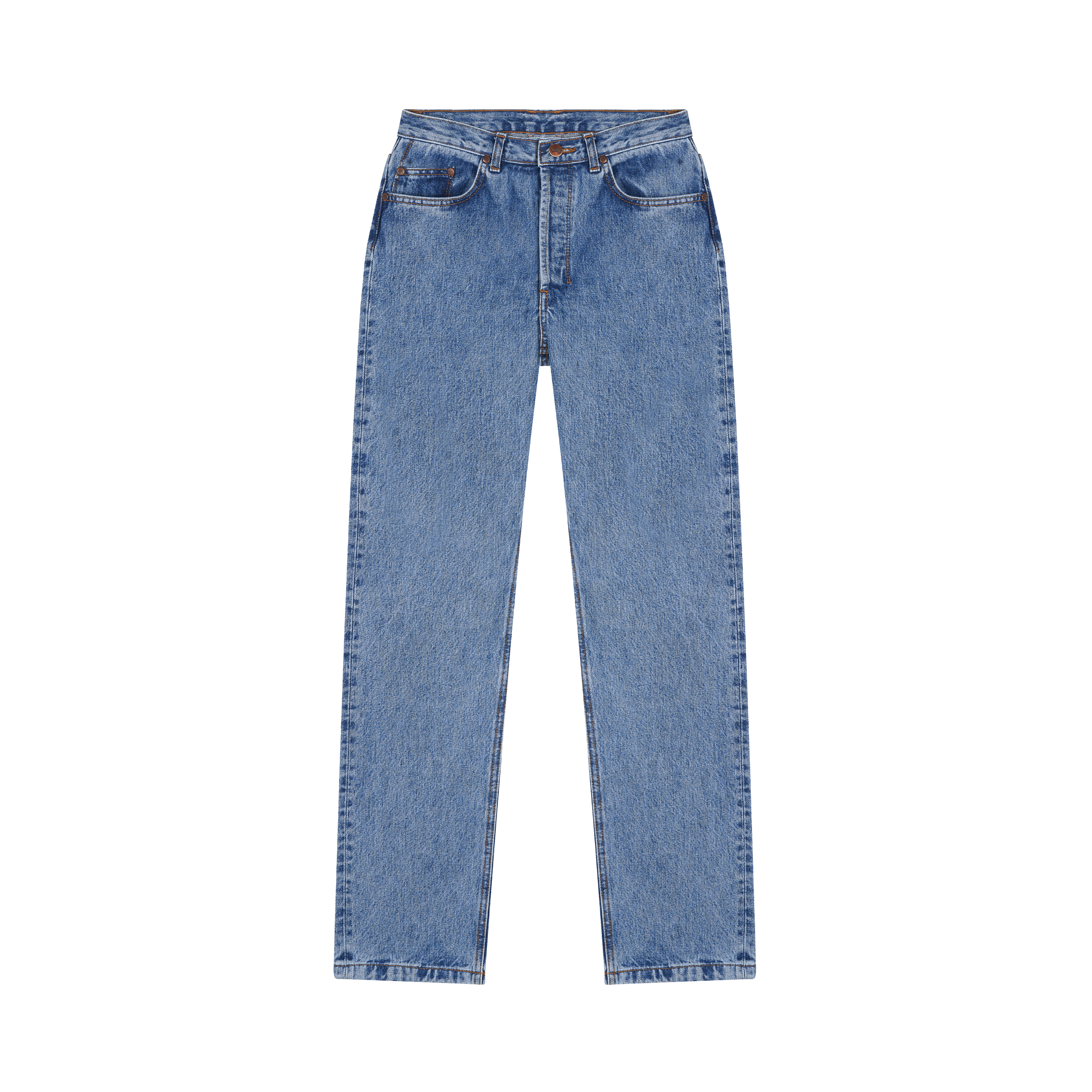 Jean femme droit taille haute Clair - Apolline | Atelier Tuffery