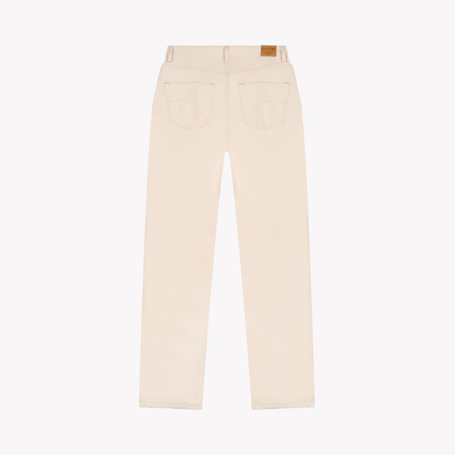 Jean femme droit taille haute Écru - Apolline - Atelier Tuffery
