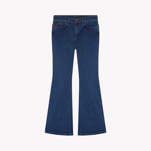 Jean femme flare taille semi-haute Stonewashed - Margot - Atelier Tuffery