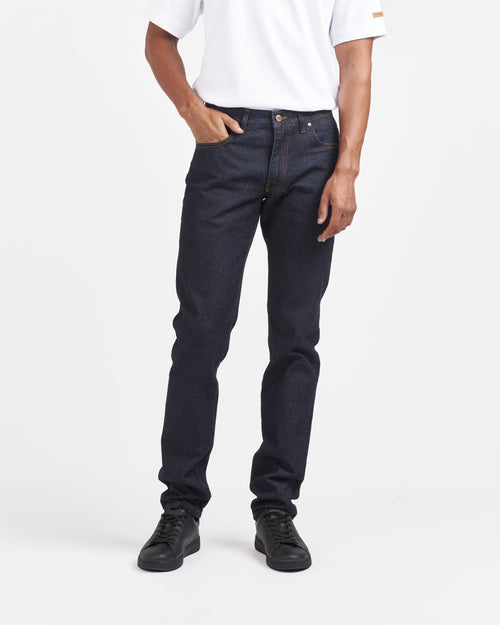 Raw men's fitted straight jeans - Atelier Tuffery