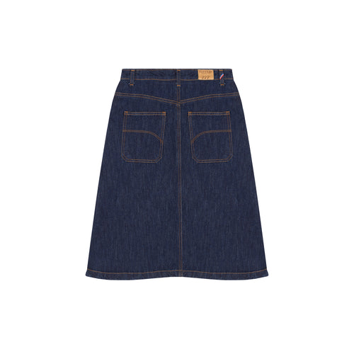 Raw denim trapeze skirt - Atelier Tuffery