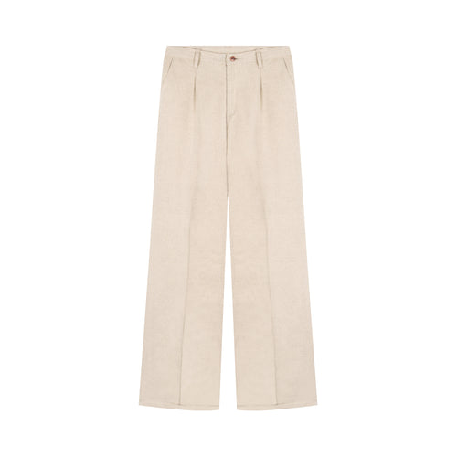 Pantalon femme large taille haute – Chanvre Naturel - Gabi - Atelier Tuffery