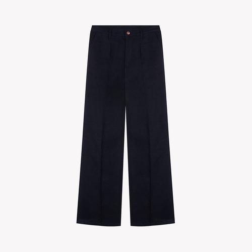 Pantalon femme large taille haute en Lin Français - Gabi - Atelier Tuffery