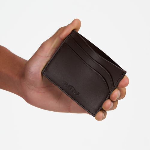 Porte cartes cuir Chocolat - Atelier Tuffery