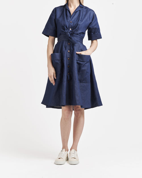 Robe en jean Lin Français - Paula - Atelier Tuffery